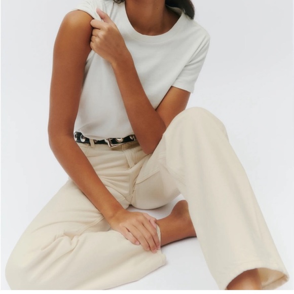 Reformation Abby High Rise Straight Jeans in Fior Di Latte NWT Sz 28 - Picture 3 of 8